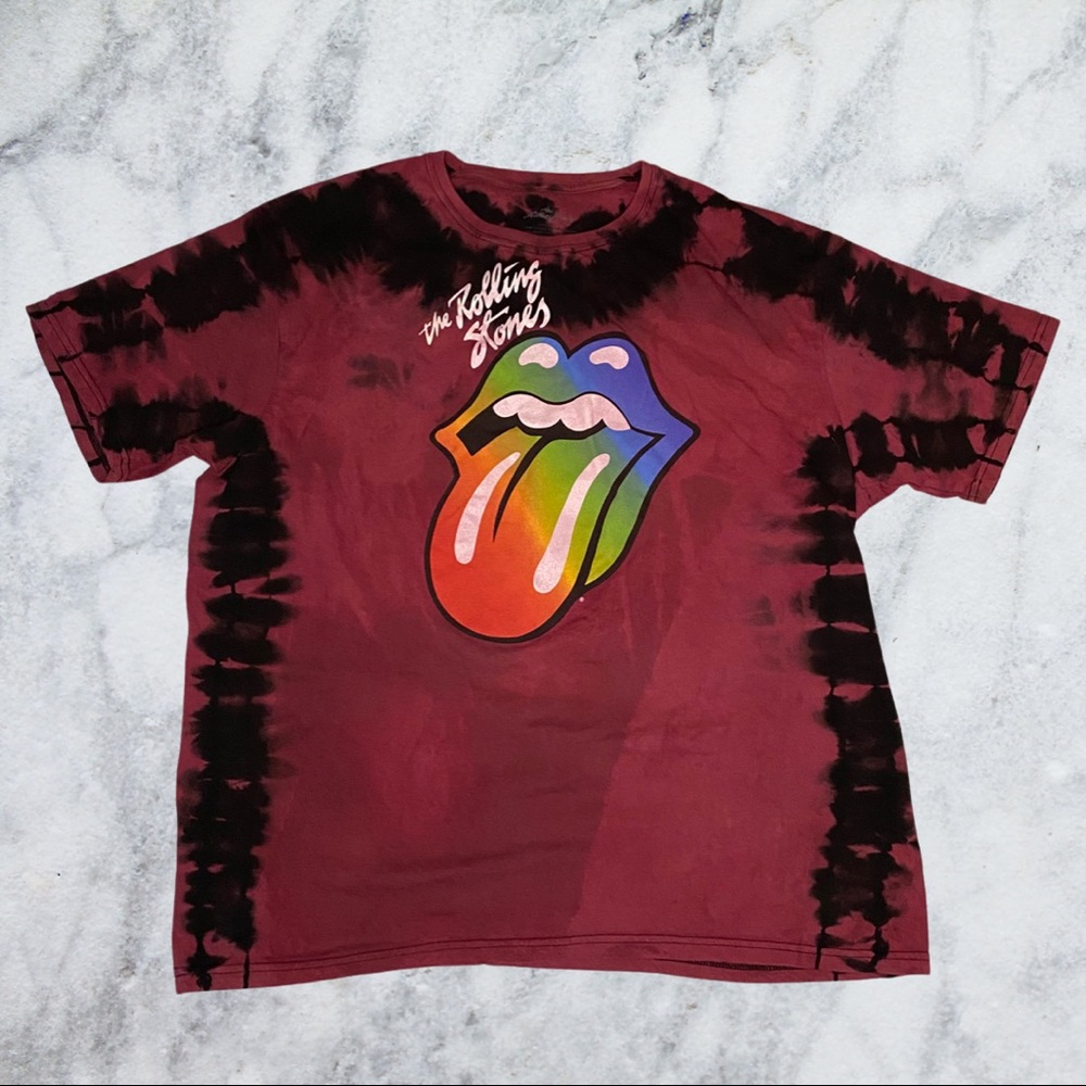 The Rolling Stones Tie Dye Band Tee - Picture 1 of 7